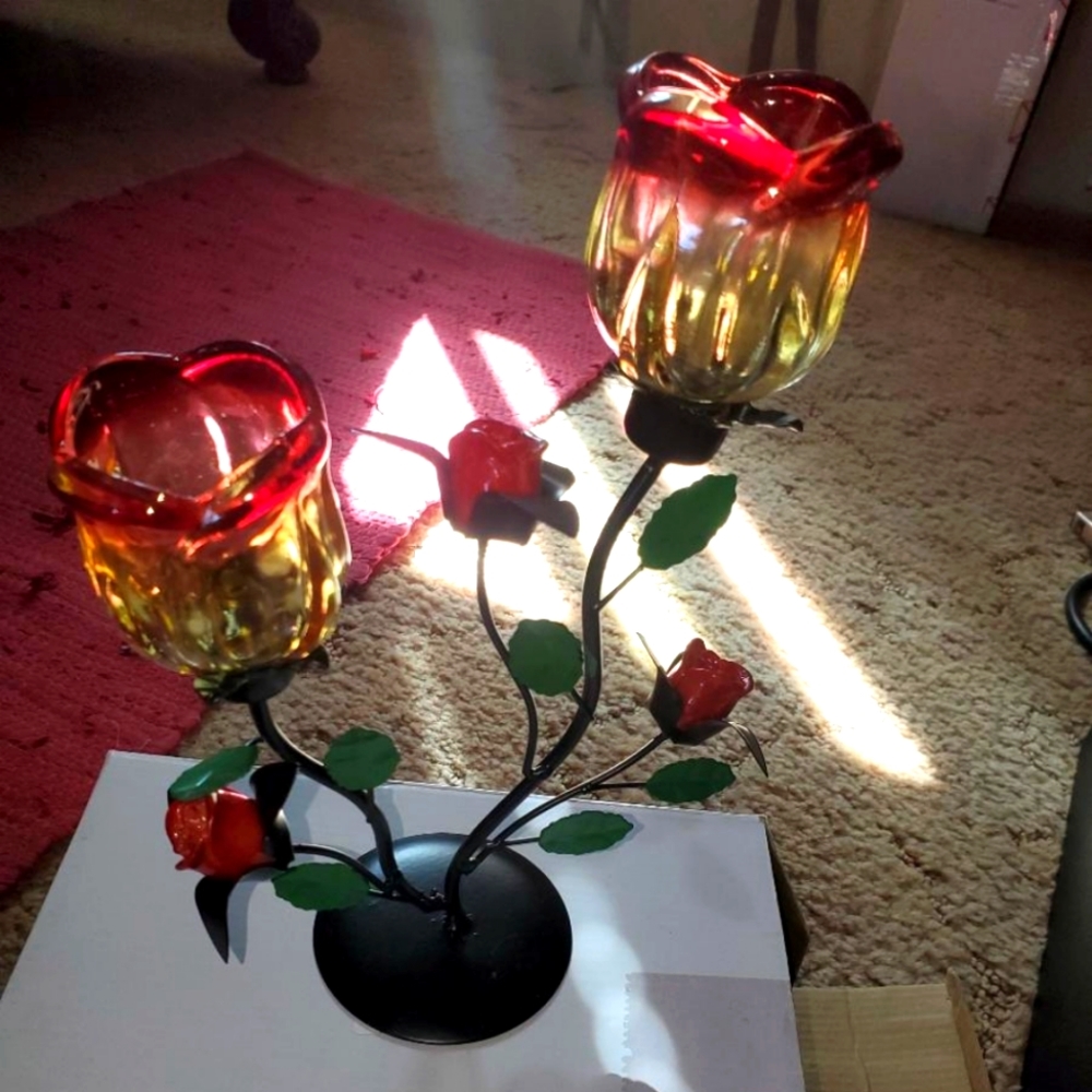 Tealight glass candle holders
